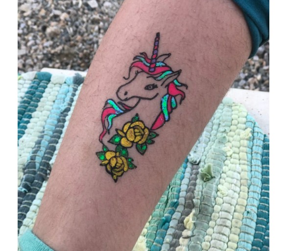 Tatouage Éphémère Licorne Fille – Monde Licorne